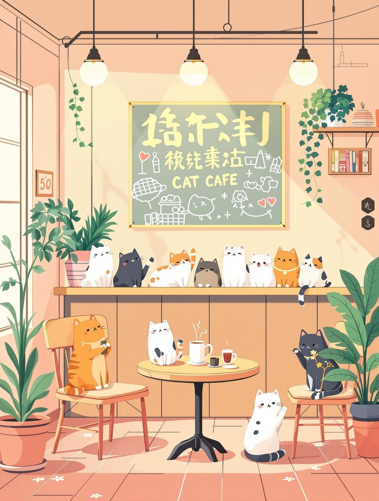 Al漫剧黄 - 猫咪咖啡馆的日常 Al漫剧黄 - 猫咪咖啡馆的日常