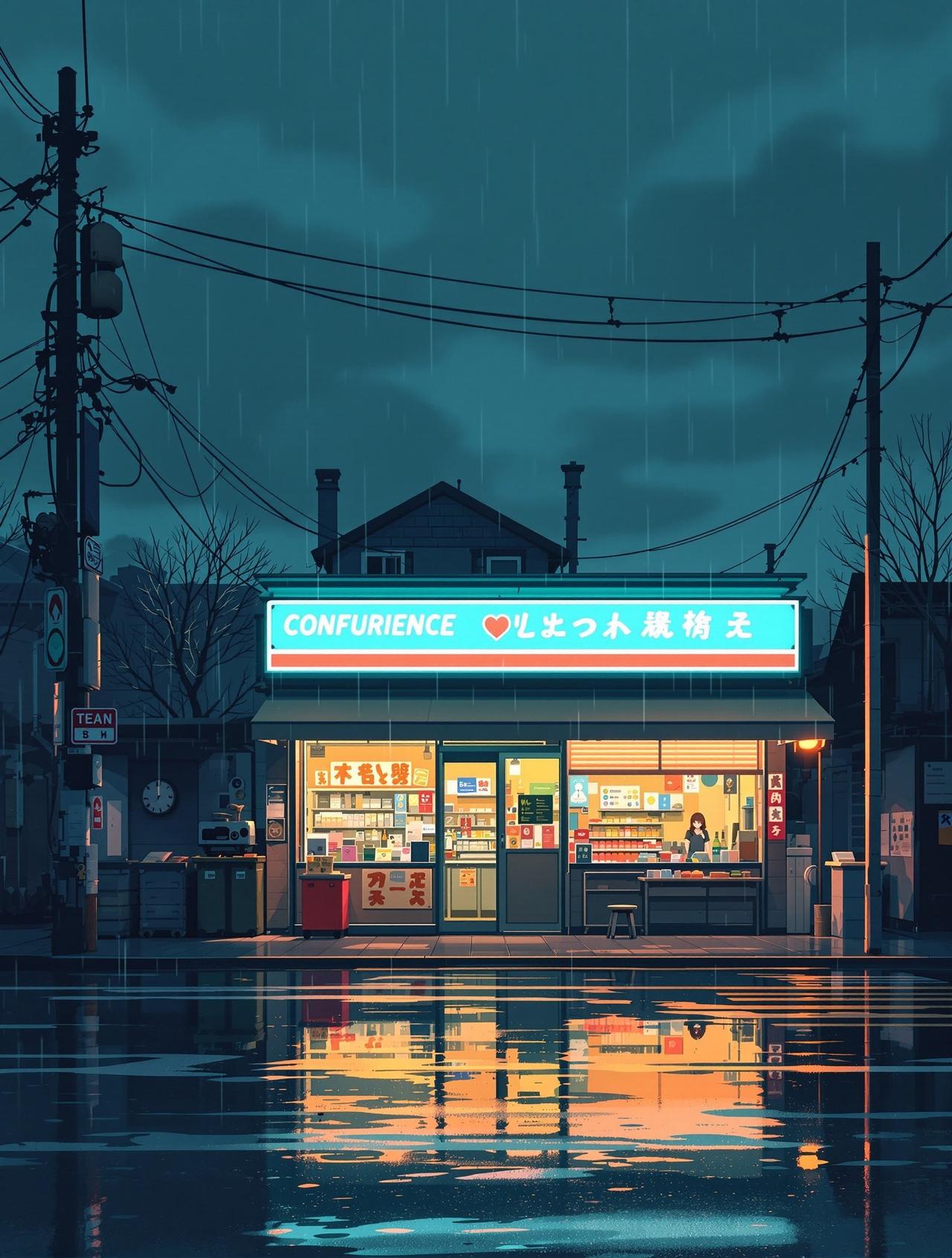 Al漫剧黄 - 雨中便利店 Al漫剧黄 - 雨中便利店