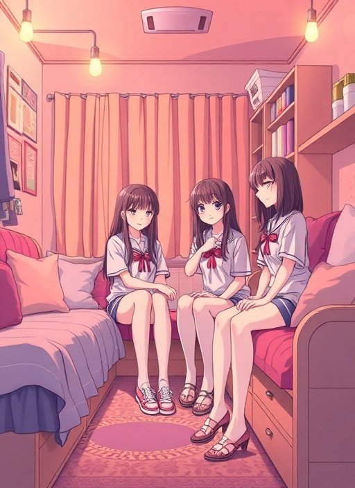 Al漫剧黄 - 大学寝室的欢乐时光